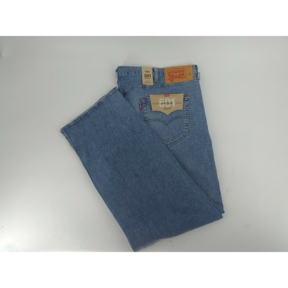 BIG&TALL LEVI'S 501 ORIGINAL FIT DENIM JEAN MENS SIZE 50X30 DESTRUCTION NEW NWT - Picture 2 of 2